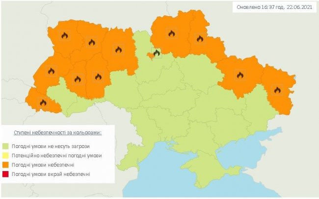 Укргідрометцентр попереджає волинян про надзвичайну пожежну небезпеку 