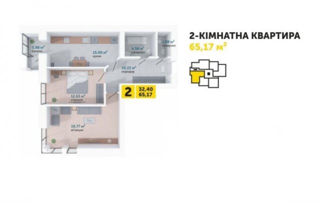 Планування акційних квартир у четвертому та п’ятому будинках ЖК Супернова