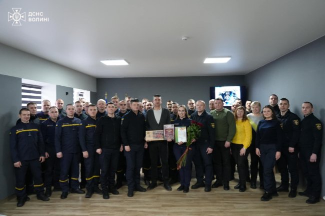 На Волині рятувальники провели на заслужений відпочинок свого колегу