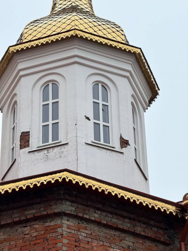 Росія під час дронової атаки пошкодила храм у Ковелі. ФОТО