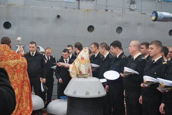 Священики з Волині на борту корвету «Луцьк». ФОТО