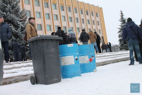 У Нововолинську шахтарі відновили мітинг. ФОТО. ОНОВЛЕНО