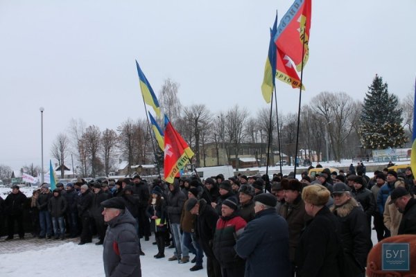 У Нововолинську шахтарі відновили мітинг. ФОТО. ОНОВЛЕНО