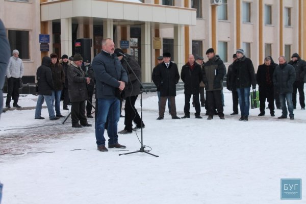 У Нововолинську шахтарі відновили мітинг. ФОТО. ОНОВЛЕНО