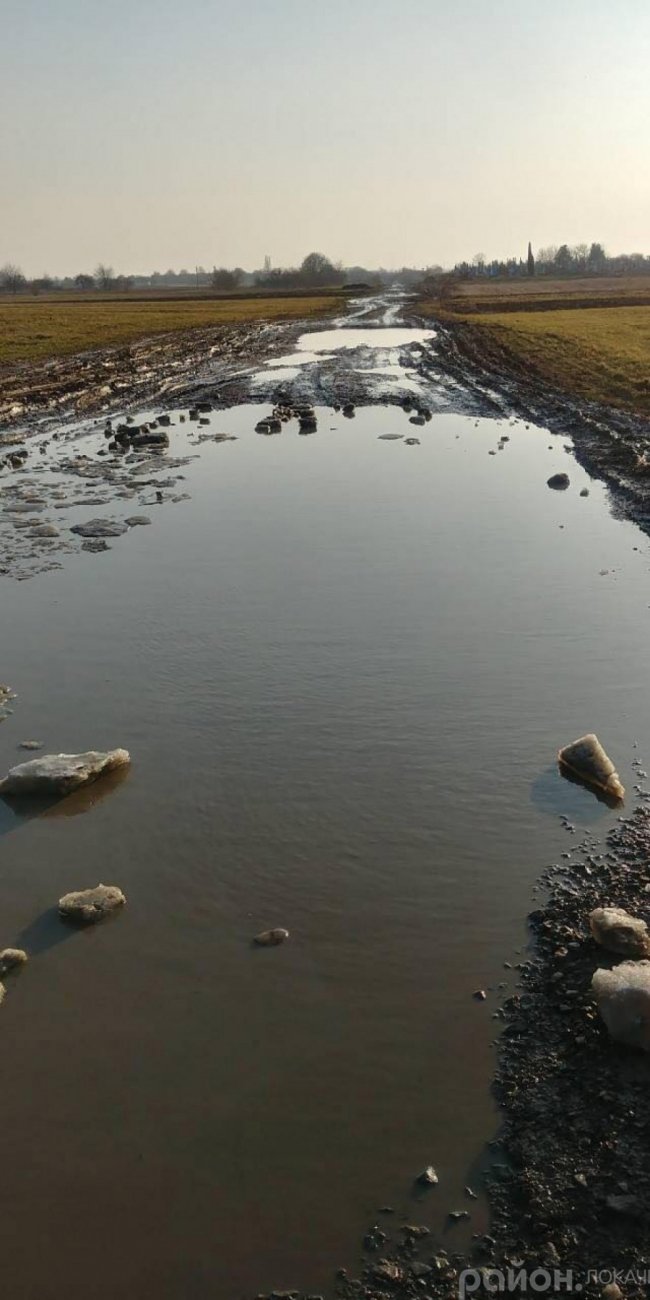 У селі на Волині автівки змушені їздити полями через жахливі підтоплені дороги. ФОТО