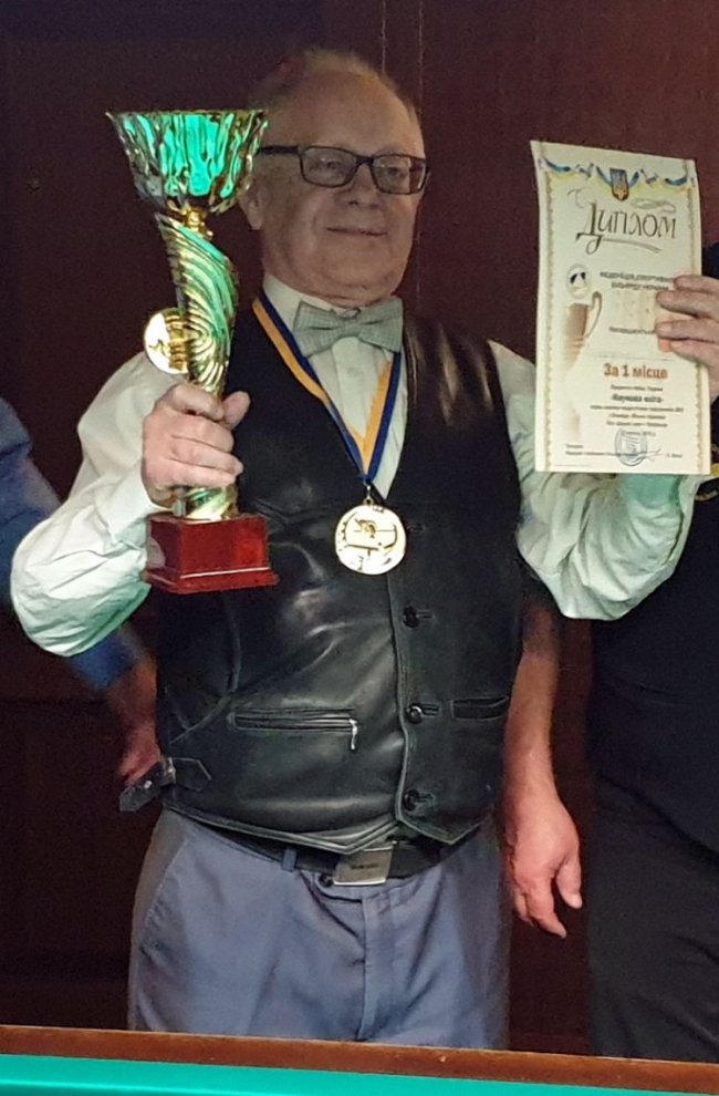 73-річний луцький професор виграв Кубок України з більярду