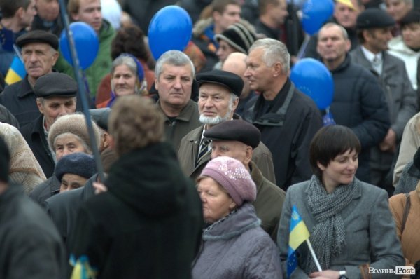 Народне віче «За європейську Україну!» в Луцьку. ФОТО