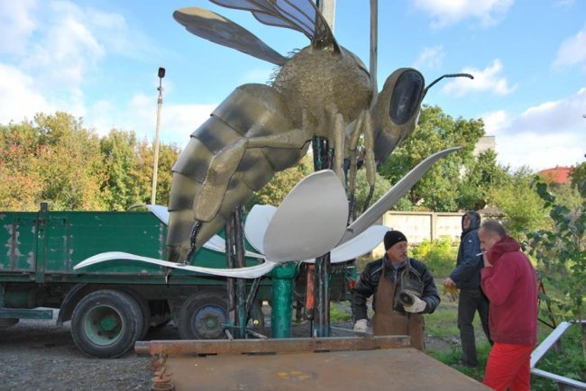 У волинському селищі «поселилася» гігантська бджола. ФОТО