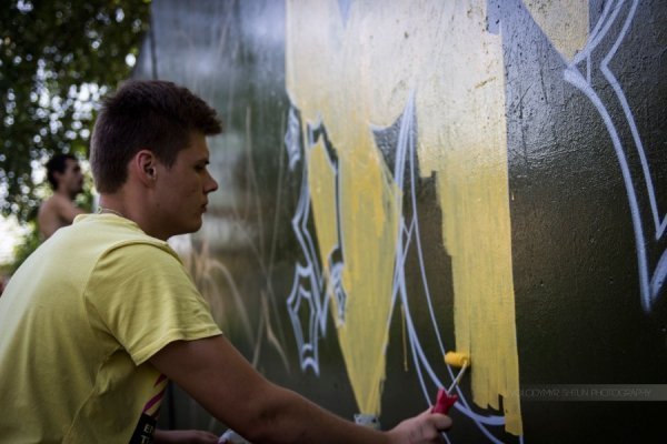 Як графітчики розмалювали 72-метрову стіну в Луцьку. ФОТО