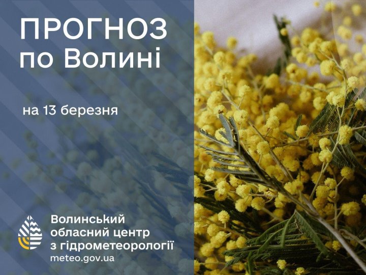 Якою буде погода у Луцьку та на Волині 13 березня