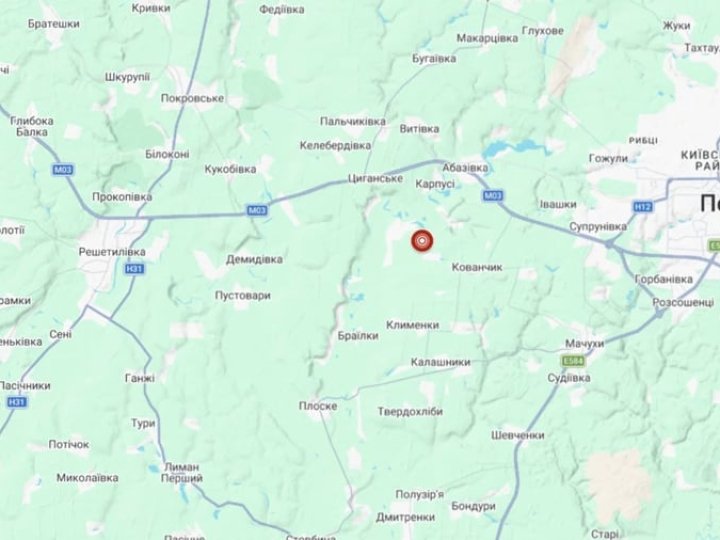 На Полтавщині стався землетрус