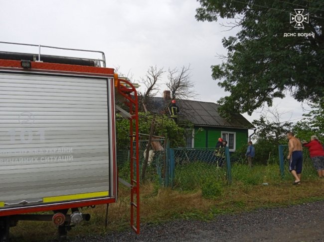 На Волині дерево впало на житловий будинок. ФОТО