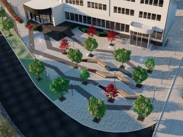  Екопарковка та лавки-зиґзаґи: у центрі Луцька облаштовують сучасний сквер*