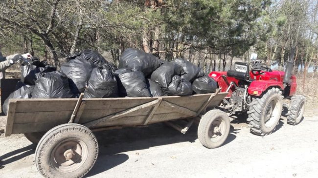 Біля дитячого табору під Луцьком прибрали стихійне сміттєзвалище. ФОТО