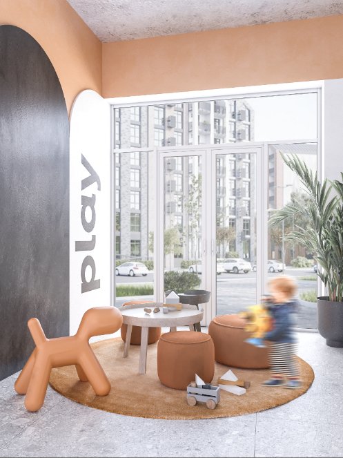 Релакс-зона та душ для собак: показали, яким буде паблік-спейс у ЖК «Амстердам»*