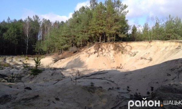 У Шацьку нелегально  видобувають пісок