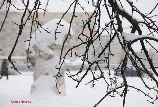 Старе місто у Луцьку накрило сніговою периною. ФОТО