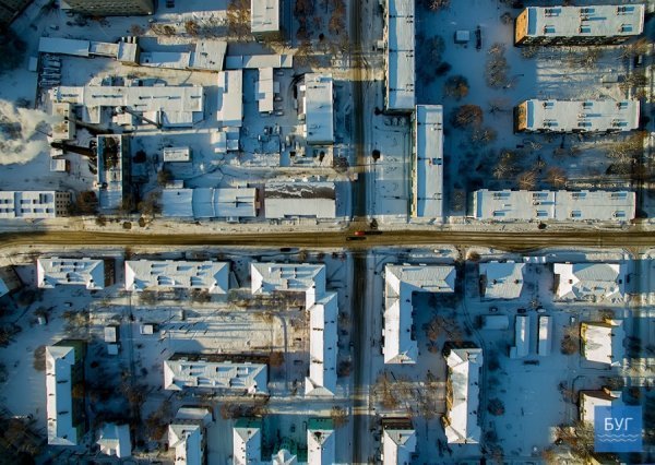 Засніжений Нововолинськ показали з висоти пташиного польоту