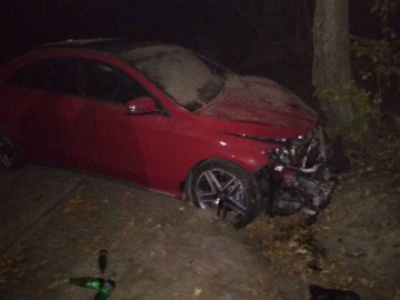 На Львівщині Mercedes з «викраденою» нареченою влетів у дерево. ФОТО