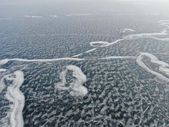 Зимовий Світязь з висоти пташиного польоту. ФОТО