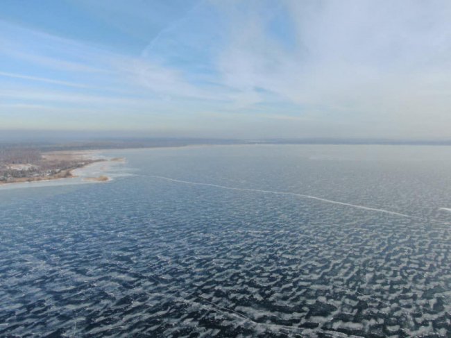 Зимовий Світязь з висоти пташиного польоту. ФОТО