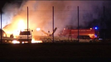 У Німеччині згорів український літак. ФОТО. ВІДЕО