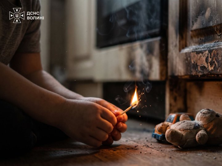На Волині через дитячі пустощі загорівся будинок: вогонь пошкодив меблі, стіни та холодильник