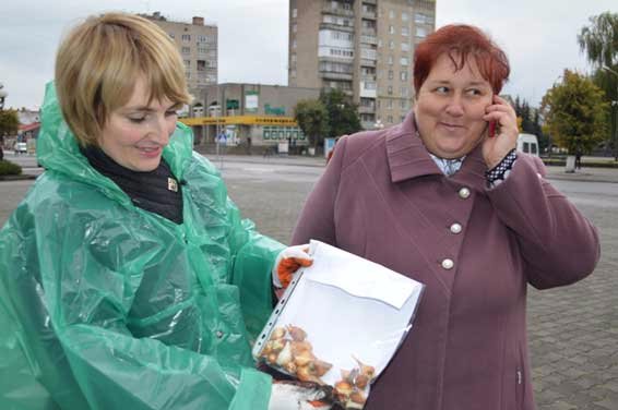 «Досить жити в сірості»: у центрі Ковеля висадили тюльпани