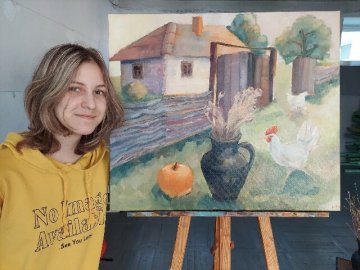 Роботи учнів Луцької художньої школи представлені на благодійній виставці у Лондоні. ФОТО