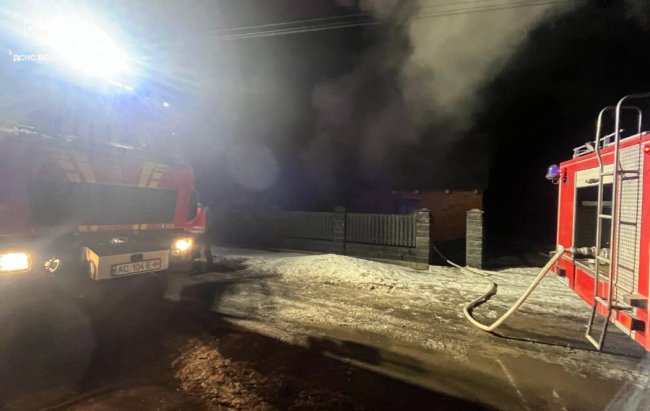 На Волині під час пожежі будинку загинув чоловік