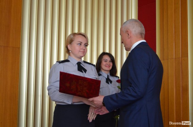 У Луцьку правоохоронців привітали з річницею створення Нацполіції. ФОТО