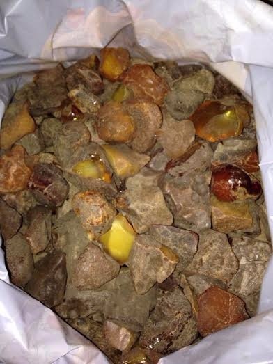 Волинянин хотів вивезти до Польщі 5 кілограм бурштину. ФОТО