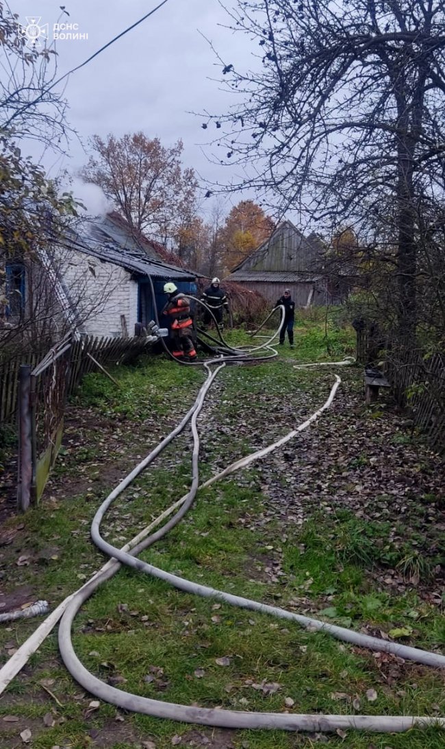 На Волині горів житловий будинок