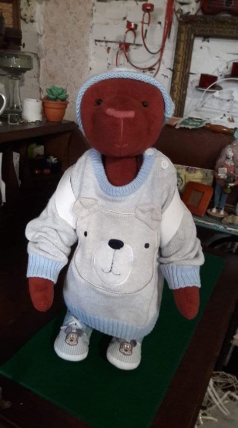 45-сантиметровий ведмедик Ульян з полуничкою в наплічнику