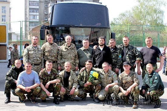 На Волині зустрічали міліціонерів, які забезпечували охорону у зоні АТО. ФОТО