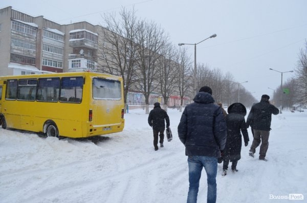 Снігові «страждання» пасажирів Луцька. ФОТО