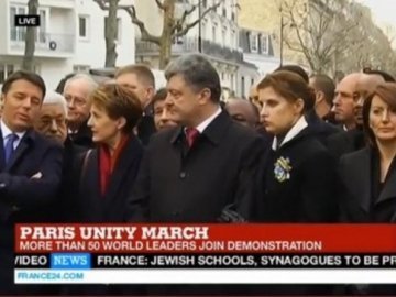 Порошенко приєднався до Маршу єдності у Парижі. ФОТО