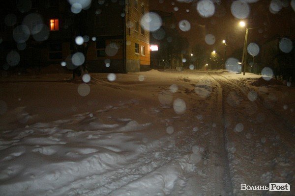 У Луцьку хуртовина ламає дерева і паралізує автотранспорт. ФОТО