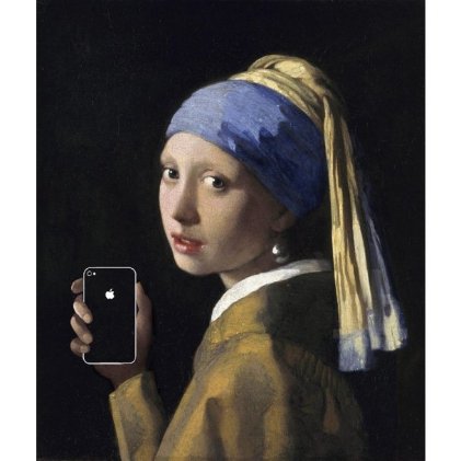  Дівчина з сережкою і iPhone (за мотивами картини Дівчина з перловою сережкою Яна Вермеєра, 1665 р.)