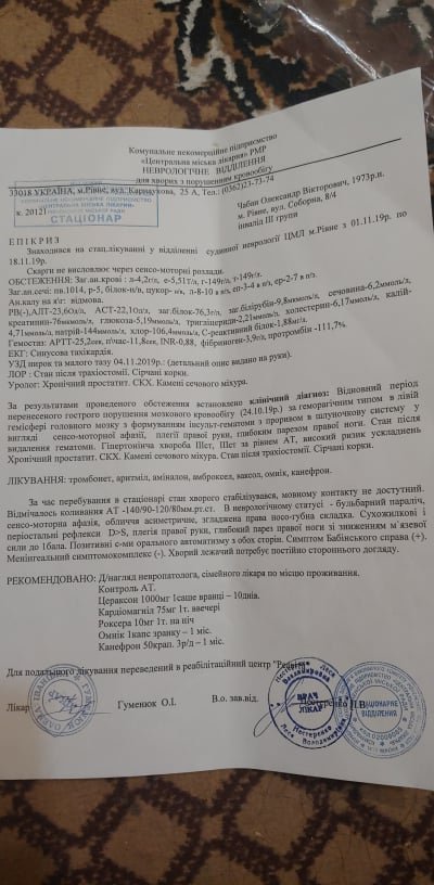 «Сім'я вже вичерпала всі кошти»: донька з Рівного благає врятувати батька