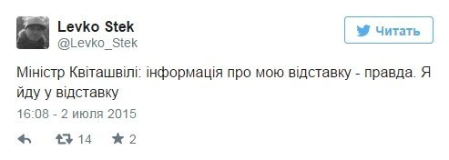Квіташвілі таки йде у відставку