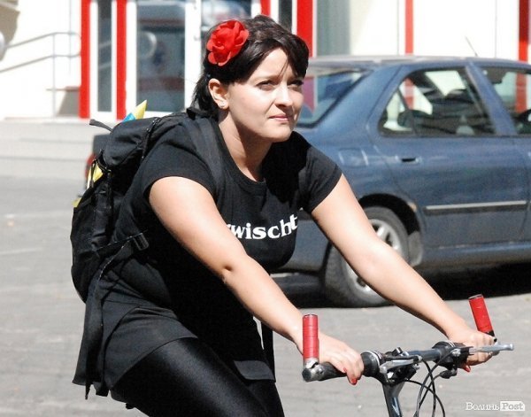 Масовий велопробіг до Дня Незалежності в Луцьку. ФОТО