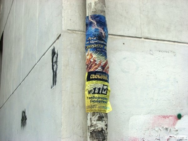 Луцьк не очистили від політичної агітації. ФОТО 