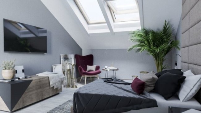  Варіант оформлення інтер’єру мансардної квартири у «Юпітері»