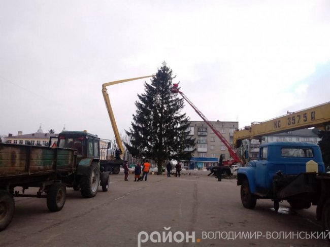У Володимирі розібрали головну ялинку міста. ФОТО