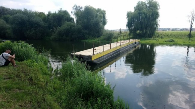 Плавучий міст до «Бандерштату» виявився закоротким. ФОТО. ВІДЕО