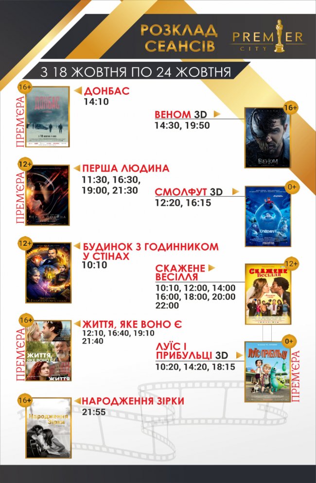 У кінотеатрі «Premier City» аж 4 прем’єрні покази*