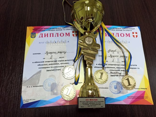 У спартакіаді серед депутатів збірна Луцького району посіла 1 місце з футзалу. ФОТО