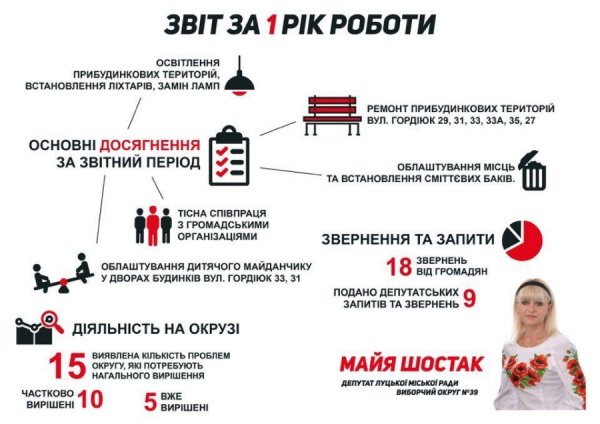 Луцькі депутати від «Батьківщини» звітують за рік роботи. ІНФОГРАФІКА