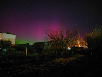 На Волині вчора ввечері спостерігали Північне сяйво. ФОТО